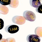 Pocket Stone "I AM" Palm Stone Crystal Worry Stone