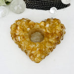 Heart Candle Holder Tumbled Stones - (RK6A)