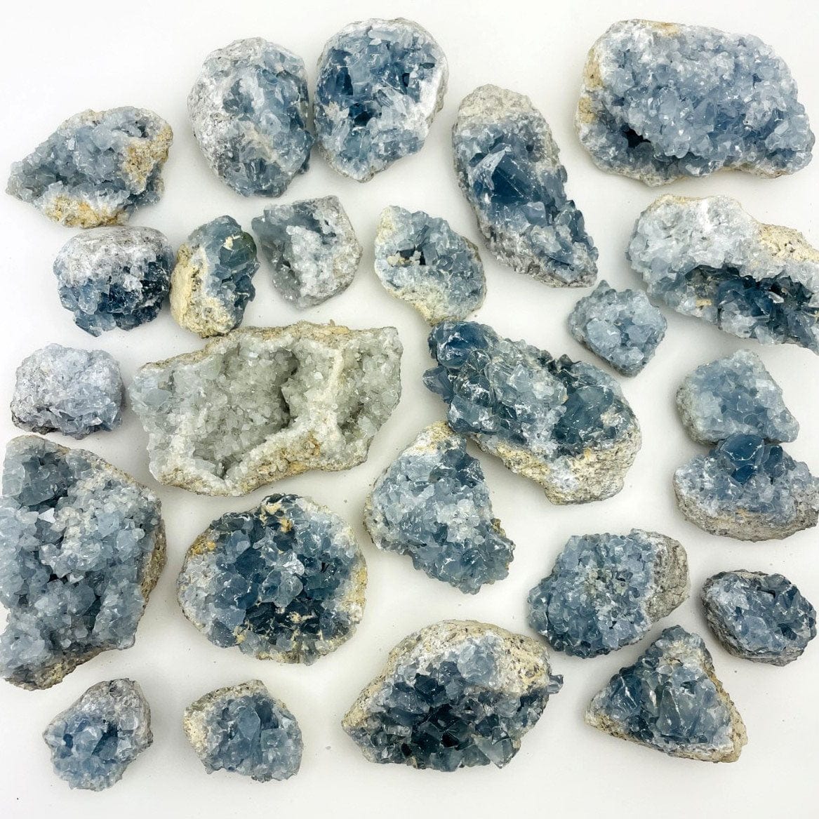 Raw Freeform Blue Celestite Crystals