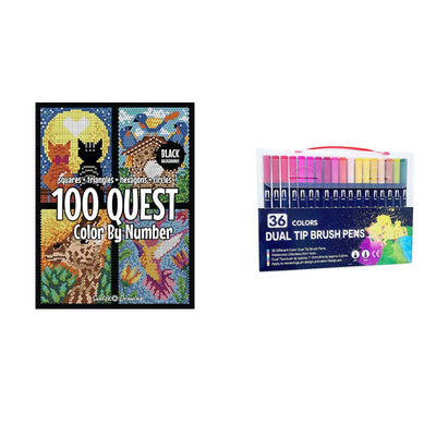 100 QUEST Color by Numbers Book