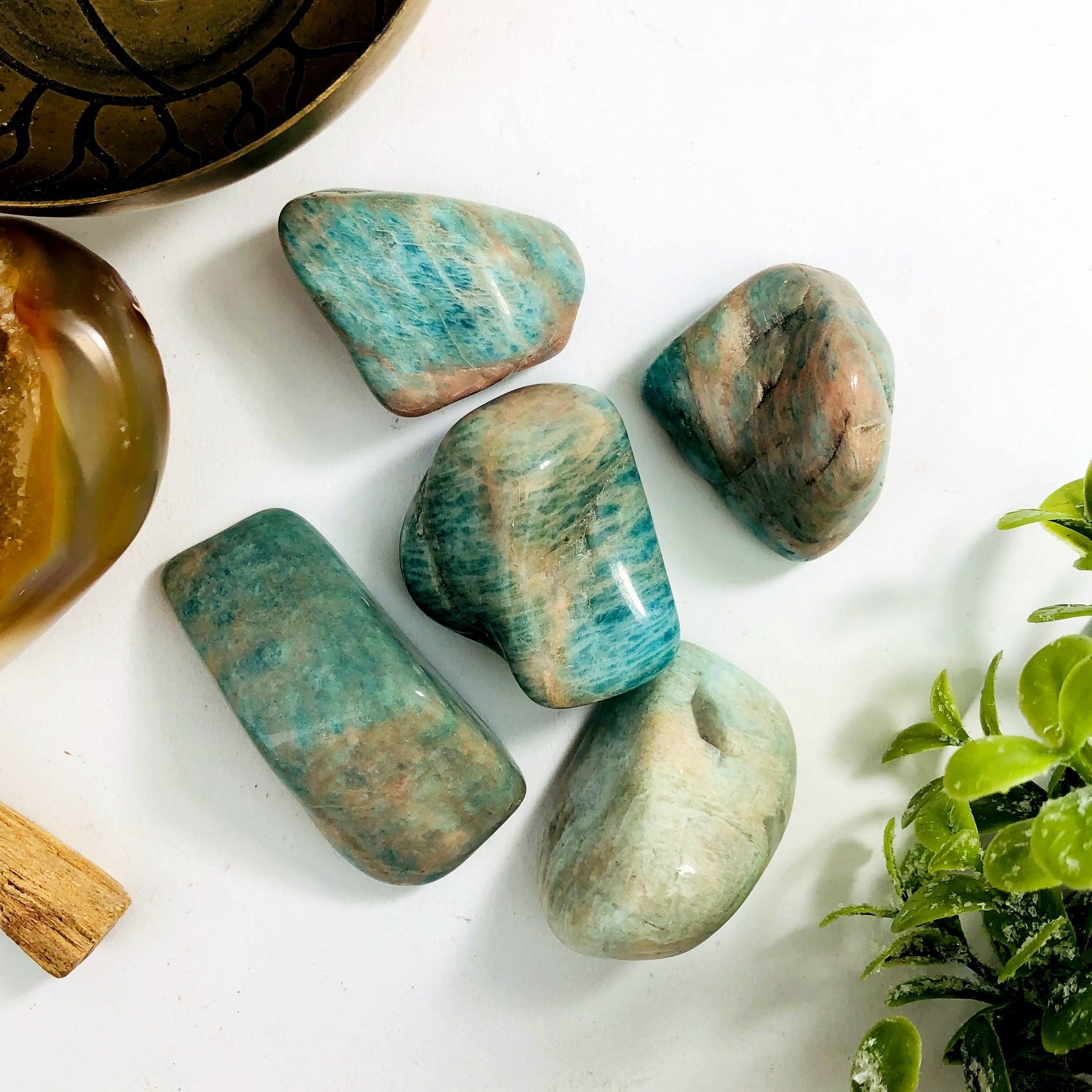 Amazonite Tumbled Stones - Large Polished Beauties - Choose 1,3,5 Pieces (TS-81)