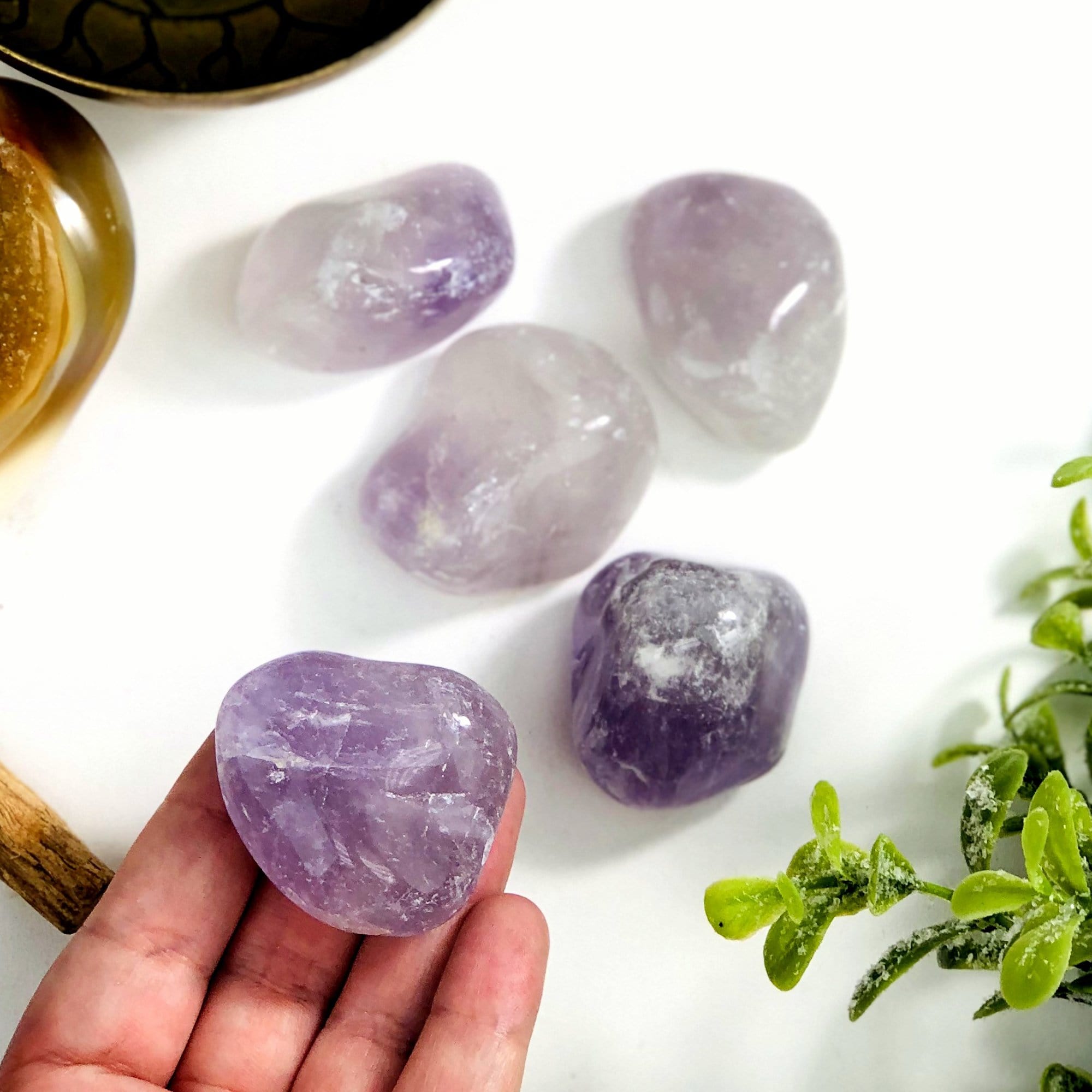 Amethyst Tumbled Gemstones - Large Polished Purple Stone - Jewelry supplies - Arts and Crafts