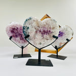 Amethyst Crystal Heart on Stand YOU CHOOSE