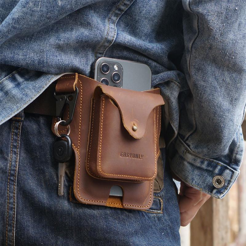 Leather Phone Belt Pouch