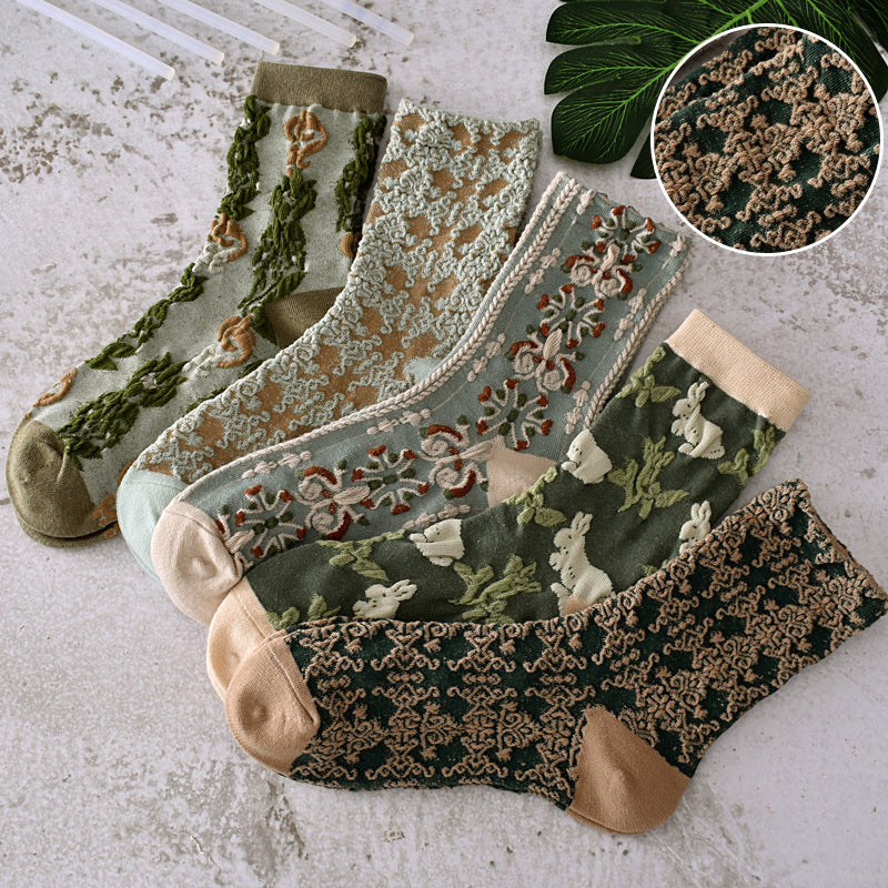 Women's Floral Cotton Socks