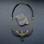 Black Winged Flying Dragon Necklace