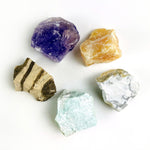 5 Assorted Mixed Rough Gemstones - You get 5 Crystals