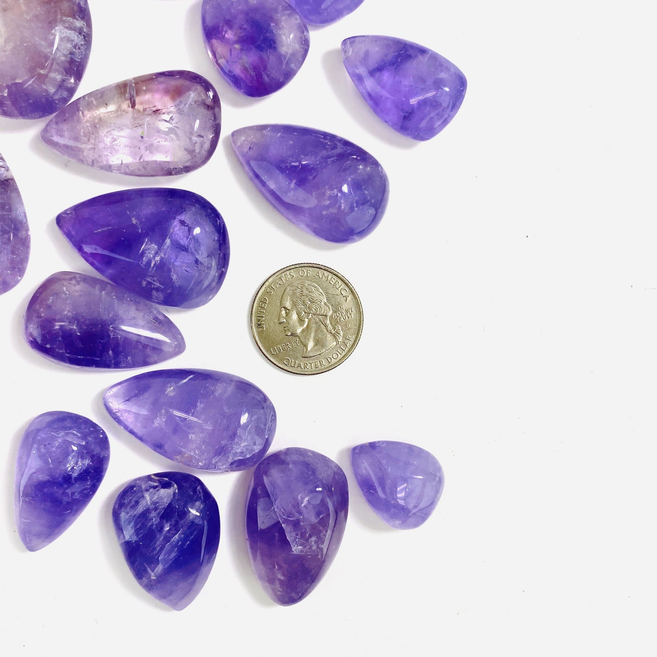 Amethyst Drop Cabochons (RK37B10-02)