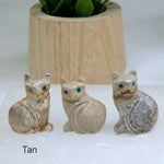 Soapstone Cat Crystal Carving from Peru - You Choose Color