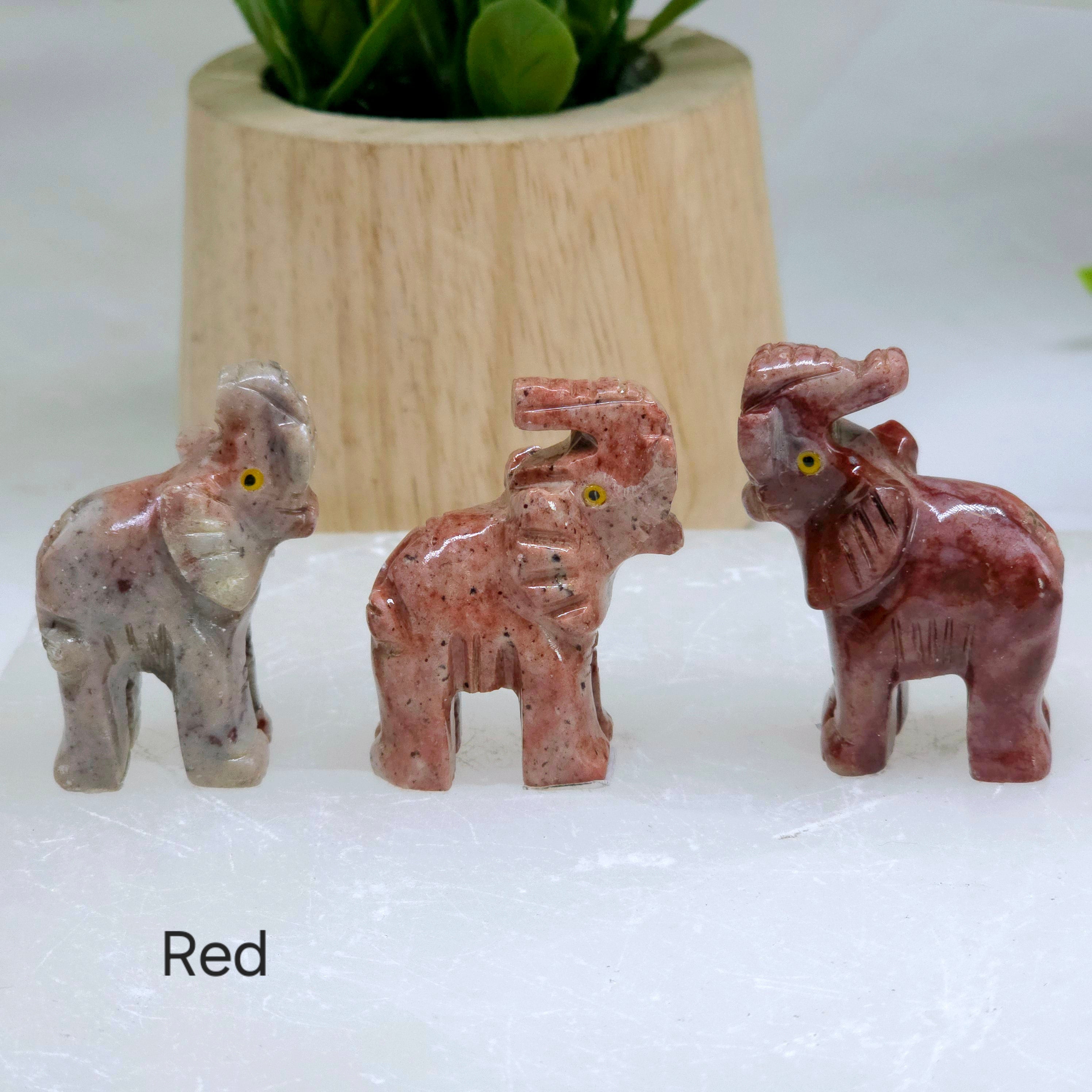 Soapstone Elephant Carving from Peru - You Choose Color