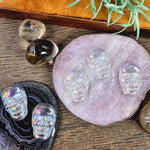 Angel Aura Crystal Quartz Skull Cabochon