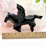 Black Onyx Pegasus - Carved Crystal Winged Horse - One-of-a-Kind