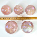 Angel Aura Rose Quartz Large Crystal Sphere - You Choose