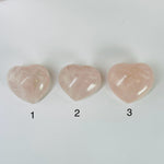 Rose Quartz Puffy Crystal Heart YOU CHOOSE