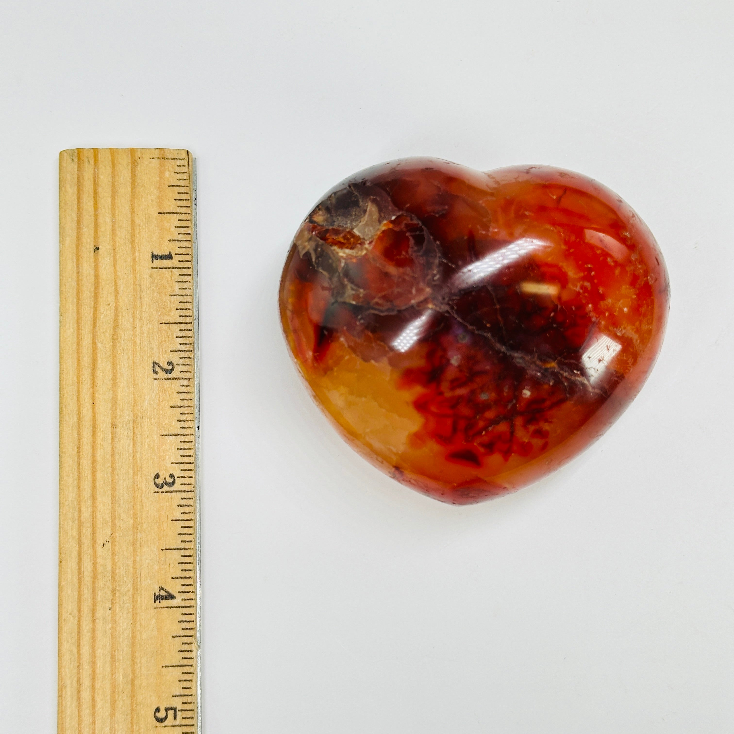 Carnelian Crystal Heart AS IS