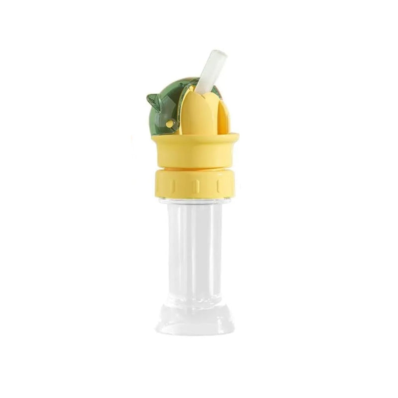 Reusable children beverage water bottle straw lid