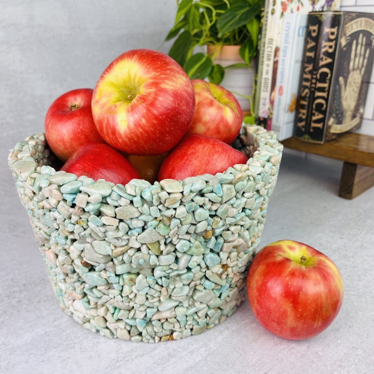 Tumbled Stone Flower Pot - Size #3 (TUM-POT3)