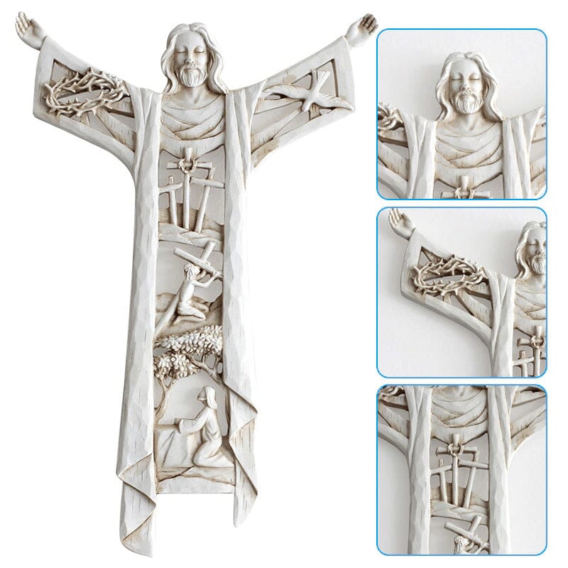 Risen Christ Wall Cross Jesus Figures