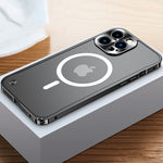 Metal Frame Magnetic Charging Case For iPhone