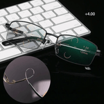 Titanium progressive far and near dual-use reading glasses