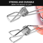 Stainless Steel Metal Long Tail Clip (6 pcs/set)