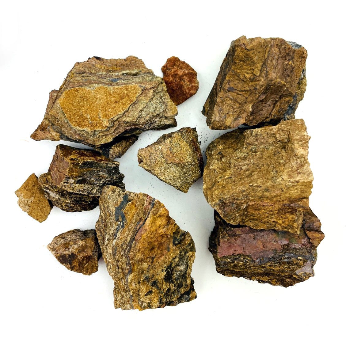 Tigers Eye Rough Stones - 1 Pound Bag