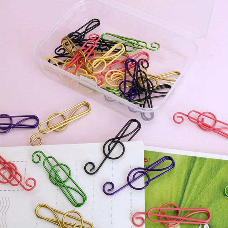 Music Multicoloured Metal Paper Clips