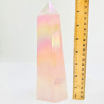 Angel Aura Rose Quartz Obelisk Polished Point Crystal