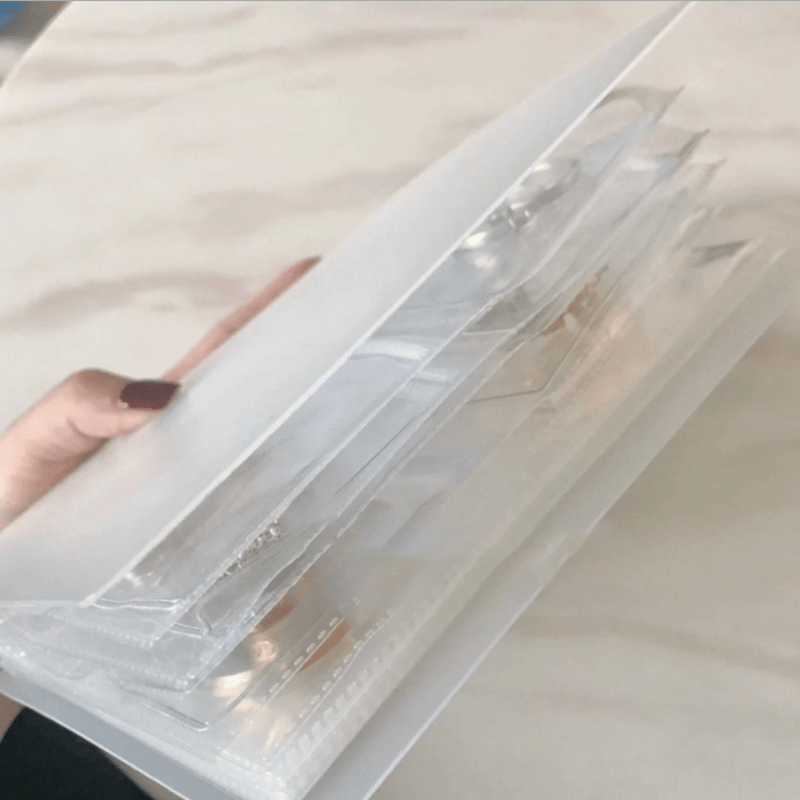 Transparent Jewellery Storage Book Set