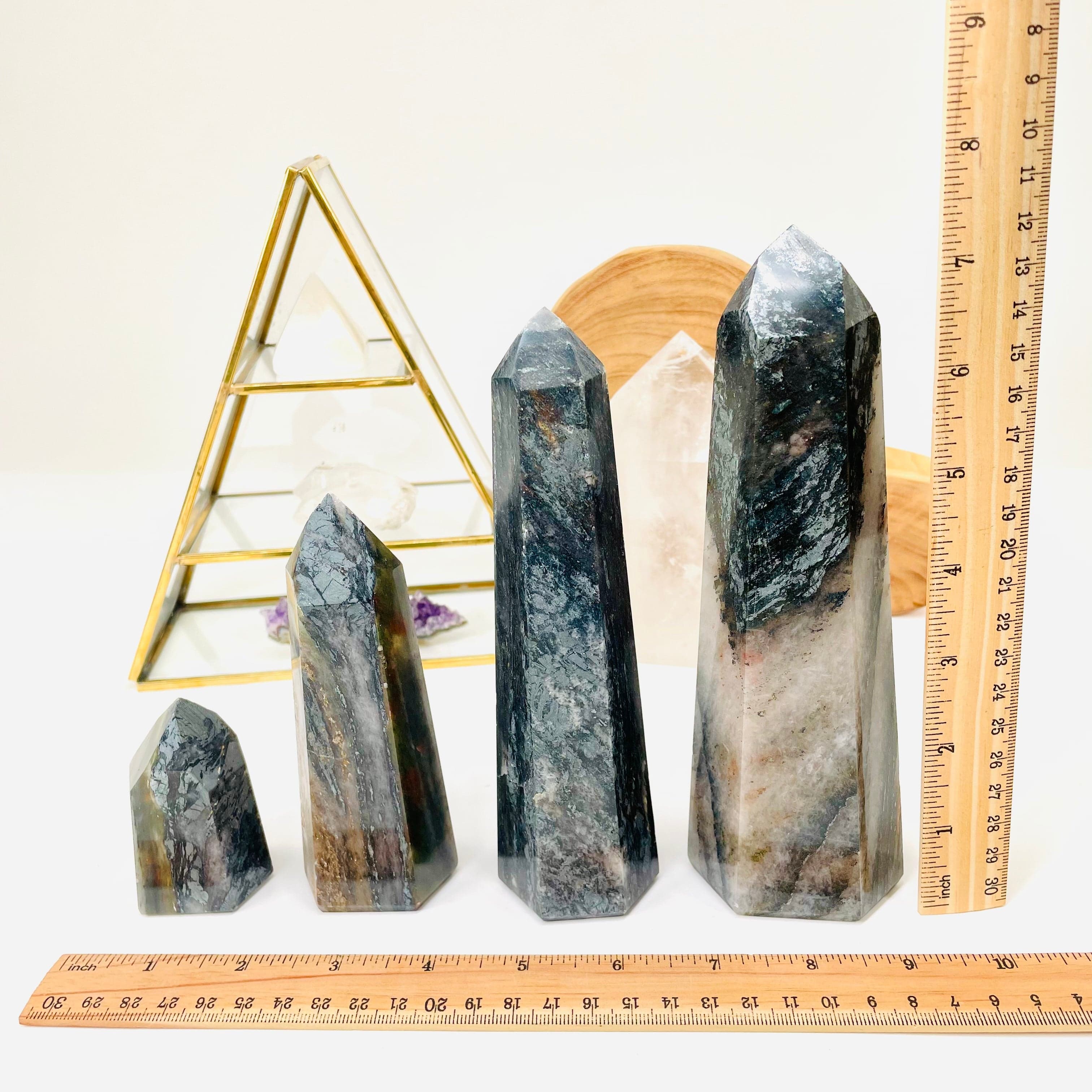 Hematite in Quartz Polished Towers - By Weight -