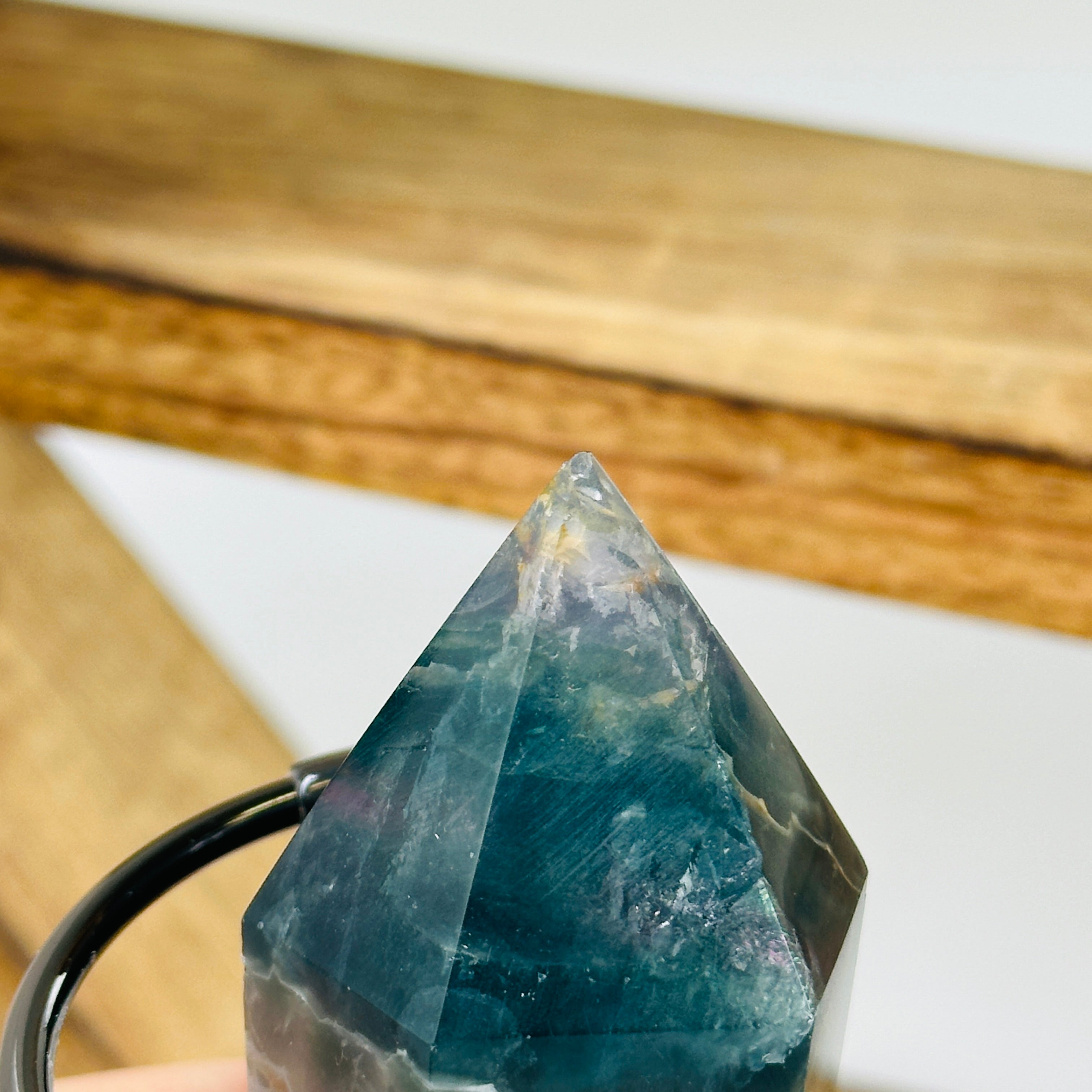 Fluorite Crystal Point with Stand AS IS #7