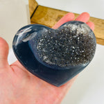 Agate Polished Crystal Heart One-of-a-Kind