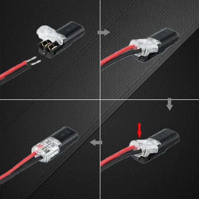 Double-wire Push-in Connector with Locking Buckle