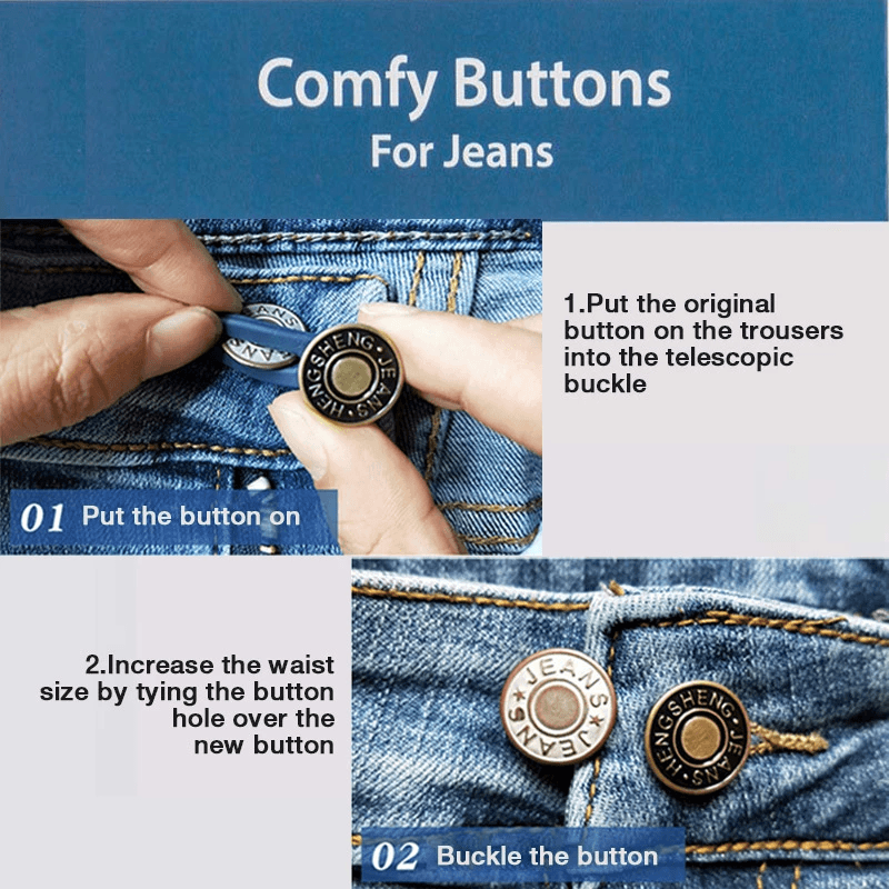 Jeans Retractable Button