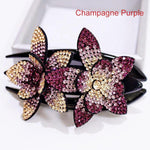 Rhinestone Double Flower Hair Clip