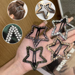 Rhinestone Bling Snap Hair Clip Barrettes (4 PCS)