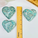 Amazonite Polished Crystal Heart YOU CHOOSE #3