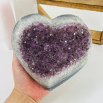 Amethyst Crystal Heart Carved Stone OOAK