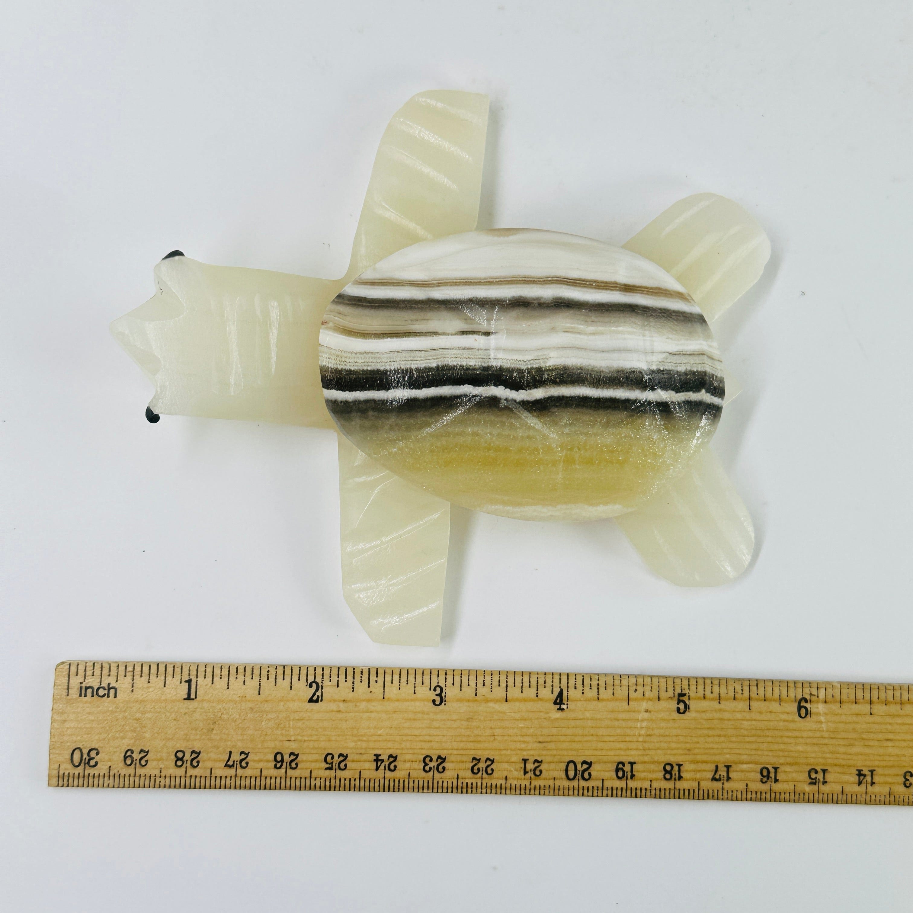 Mexican Onyx Carved Crystal Turtle