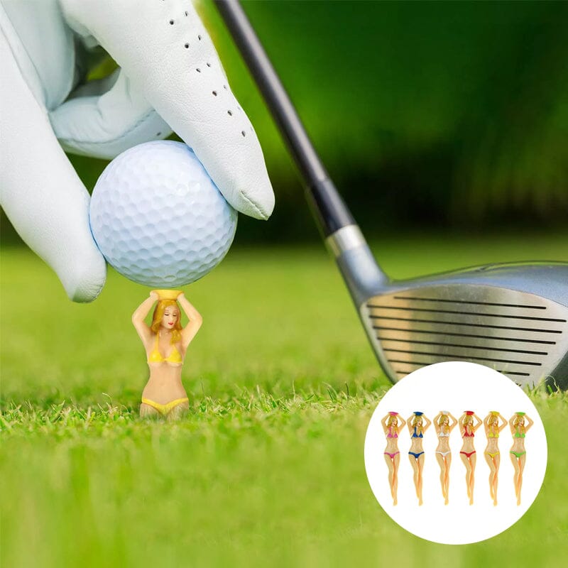 Funny Bikini Girl Golf Tees (6pcs)