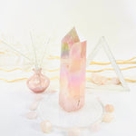 Angel Aura Rose Quartz Crystal with Natural Inclusions