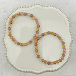 Amethyst and Citrine (heat treated) Round Bead Bracelets - 6mm High Quality