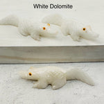 Dolomite Carved Crystal Alligator - You Select the Color -