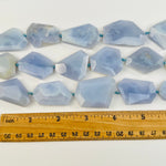 Blue Lace Agate Polished Beads - 1 Full Strand -