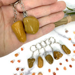 Tumbled Wood Jasper Keychains - (6BROWNSHELF-116)