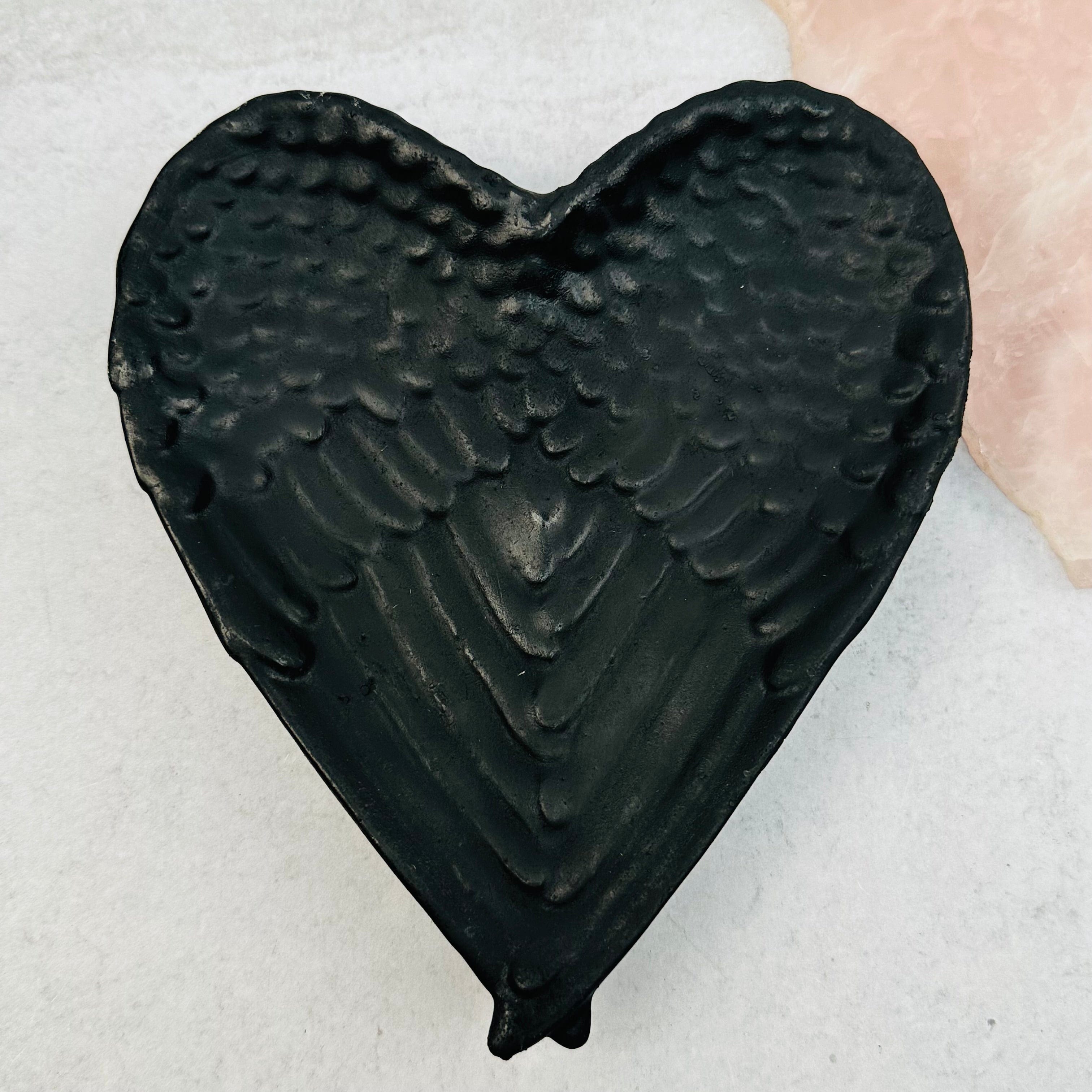 Shungite Angel Wings Heart Bowl