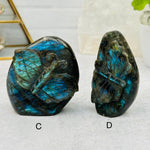 Carved Crystal Labradorite Butterfly Cut Base - You Choose -