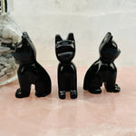 Black Onyx Gemstone Cat - Crystal Cat -