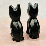 Black Onyx Gemstone Cat - Crystal Cat -