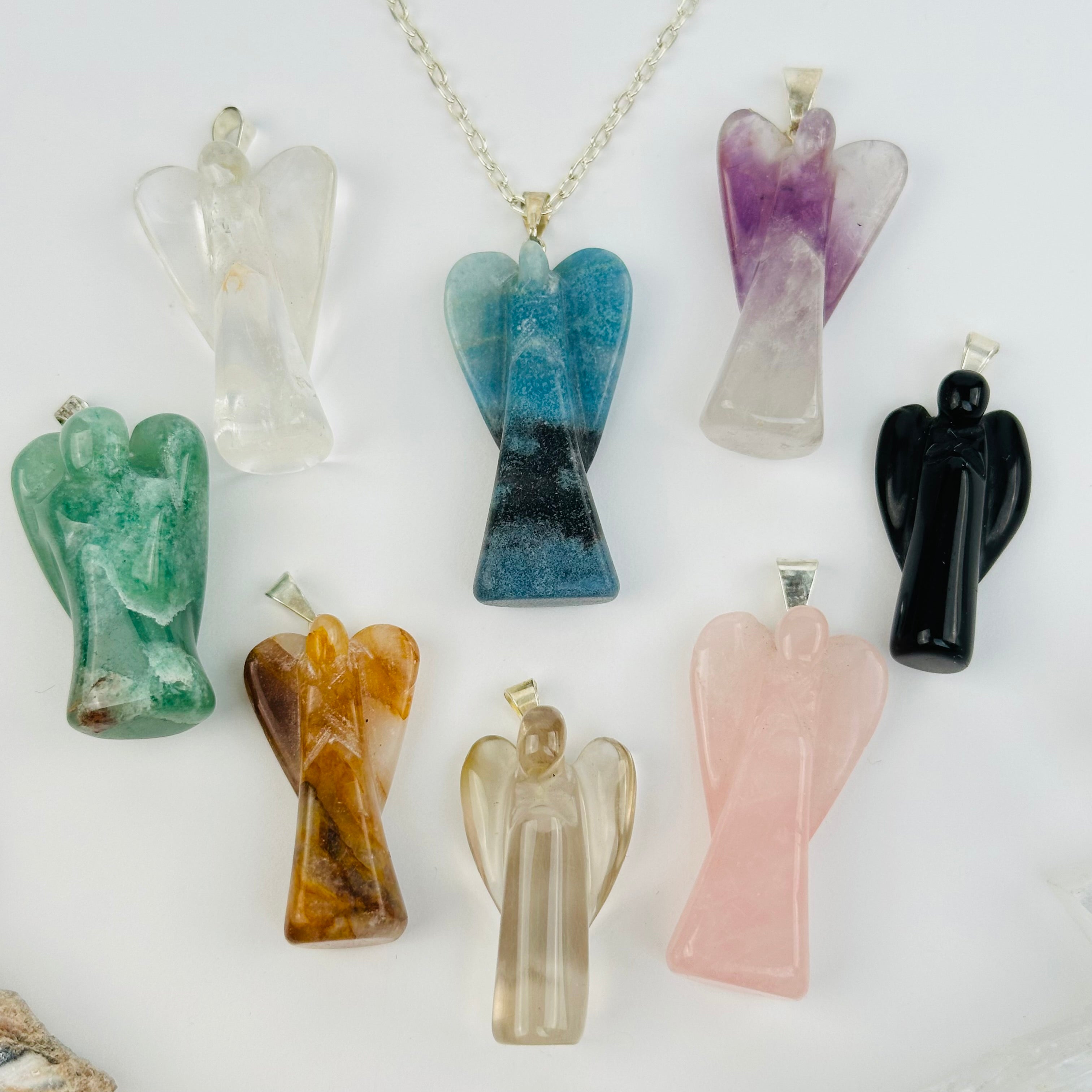 Crystal Guardian Angel Pendant